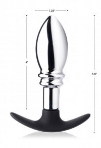 Dark Stopper Metal and Silicone Anal Plug Product vendor Boink Adult Boutique