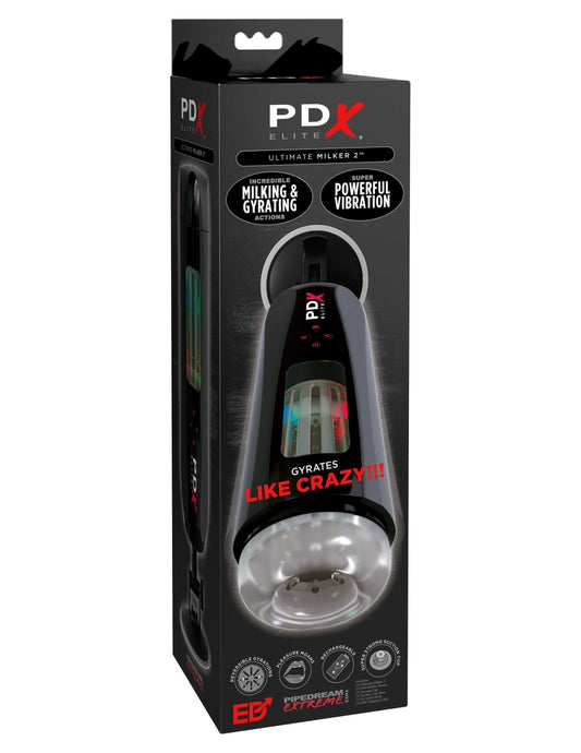 PDX Elite 10 Function Moaning Ultimate Milker - Grey Product vendor Boink Adult Boutique