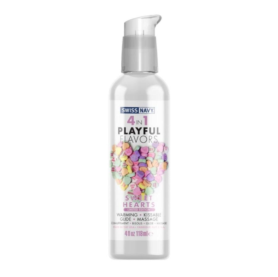 4 in 1 Playful Flavours Sweet Hearts Lubricant - 4oz - Valentine's Day Limited Edition by Swiss Navy - Boink Adult Boutique www.boinkmuskoka.com Canada