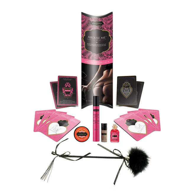 Arouse me erotic playset - Shunga from Boink Boutique feather tickler flogger 