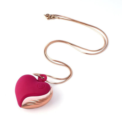 Beating Love Silicone Heart-Shaped Necklace Vibrator Red by Tracy's Dog - Boink Adult Boutique www.boinkmuskoka.com Canada