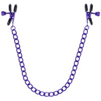 Chained Up - Nipple Clamps - Violet/Black by Doc Johnson - Boink Adult Boutique www.boinkmuskoka.com Canada