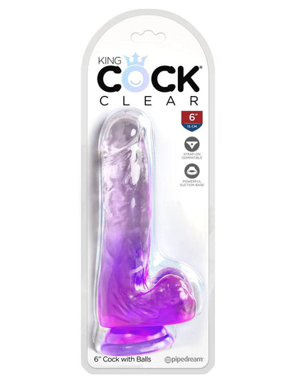 Clear Coloured Translucent Dongs - Cock with Balls by King Cock - Boink Adult Boutique www.boinkmuskoka.com Canada