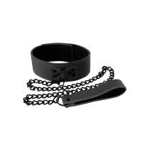 Collar & Leash Set - Black - Boink Adult Boutique www.boinkmuskoka.com Canada