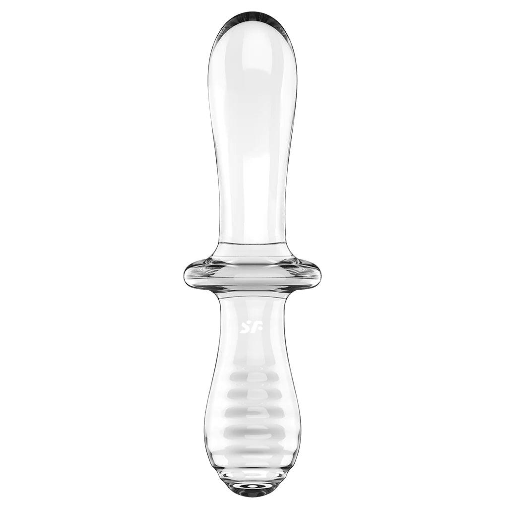 Double Crystal Dildo - Glass for Temperature Play by Satisfyer - Boink Adult Boutique www.boinkmuskoka.com Canada