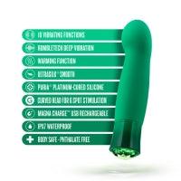 Enchanting Vibrator - Emerald G-Spot and Warming Vibe by Oh My Gem - Rechargeable/Waterproof - Boink Adult Boutique www.boinkmuskoka.com Canada