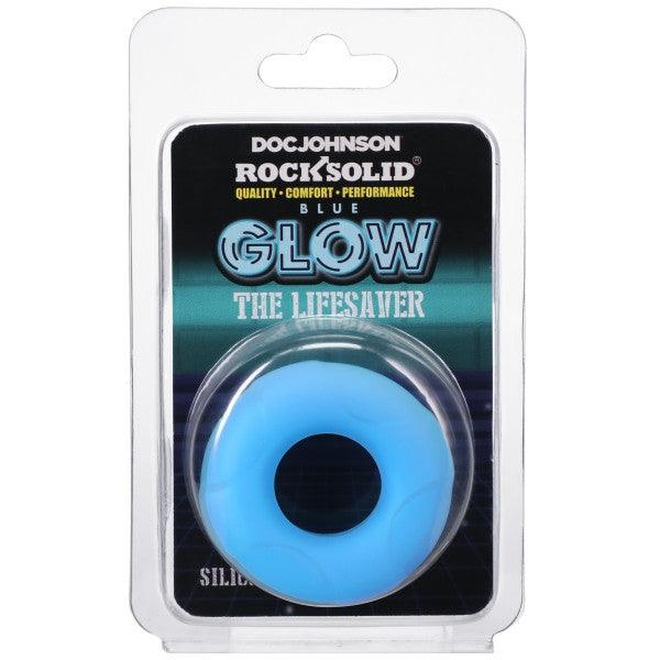 Lifesaver Cock Ring - Blue Glow by Rock Solid - Boink Adult Boutique www.boinkmuskoka.com Canada