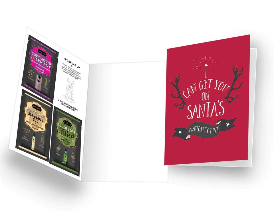 NAUGHTY NOTES - I CAN GET YOU ON SANTA'S NAUGHTY LIST - Card with extras by Kama Sutra - Boink Adult Boutique www.boinkmuskoka.com Canada