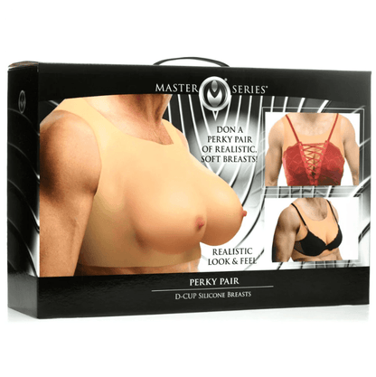 Perky Pair D-Cup Silicone Breasts by Master Series - Boink Adult Boutique www.boinkmuskoka.com Canada