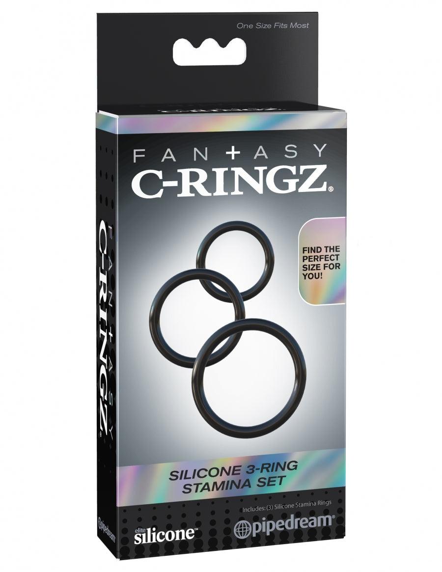 Silicone 3-Ring Stamina Set by Fantasy C-Ringz - Boink Adult Boutique www.boinkmuskoka.com Canada