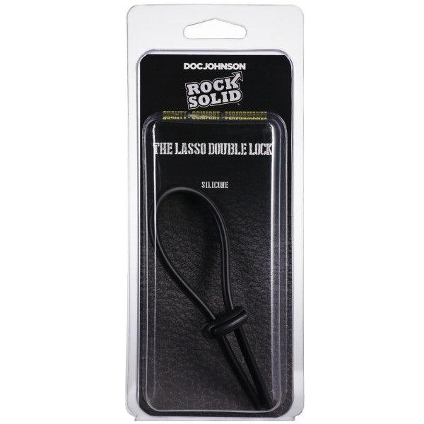 The Lasso Double Lock Adjustable C-Ring - Black by Rock Solid - Boink Adult Boutique www.boinkmuskoka.com Canada