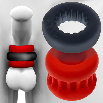 ULTRACORE CORE BALLSTRETCHER W/ AXIS RING in RED ICE by Oxballs - Boink Adult Boutique www.boinkmuskoka.com Canada