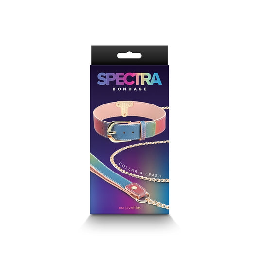 Spectra Bondage - Collar & Leash - Rainbow - Boink Adult Boutique www.boinkmuskoka.com