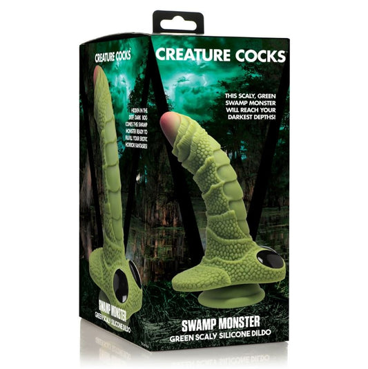 Creature Cocks - Swamp Monster Dildo - Green Scaly - Boink Adult Boutique www.boinkmuskoka.com