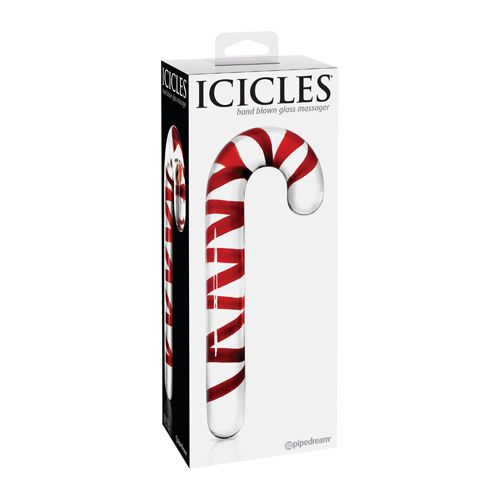 Icicles No. 59 - Candy Cane Glass Massager - Boink Adult Boutique www.boinkmuskoka.com