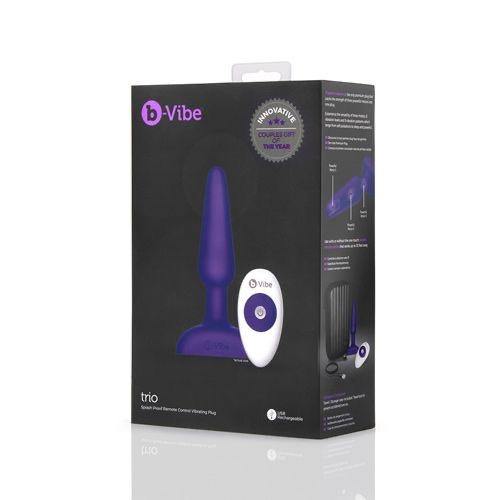 B Vibe - Trio Remote controlled Rechargeable Plug - 2 Colours - Boink Adult Boutique www.boinkmuskoka.com