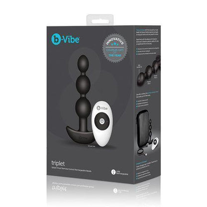 B Vibe - Triplet Remote Controlled Rechargeable Anal Beads - Fuchsia or Black - Boink Adult Boutique www.boinkmuskoka.com