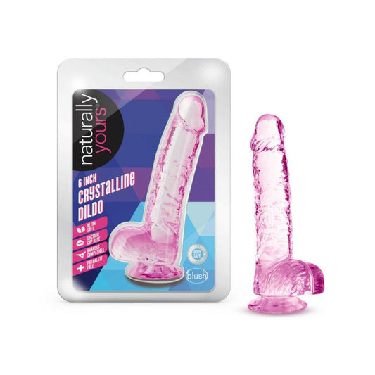 Blush - Naturally Yours - 6" or 7" Crystalline Dildo - 2 Colours - Boink Adult Boutique www.boinkmuskoka.com