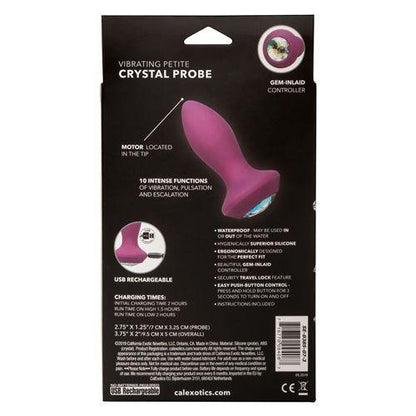 Power Gem vibrating 10 Function Petite Crystal Probe - Maroon Purple - Boink Adult Boutique www.boinkmuskoka.com