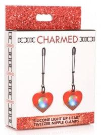 Charmed Silicone Light Up Tweezer Nipple Clamps - Boink Adult Boutique www.boinkmuskoka.com