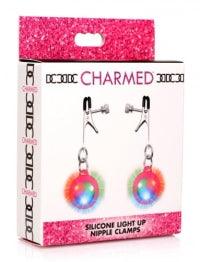 Charmed Silicone Light Up Tweezer Nipple Clamps - Boink Adult Boutique www.boinkmuskoka.com