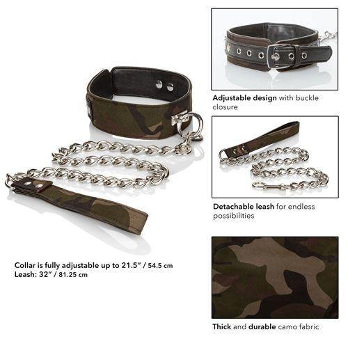 Colt - Camo Restraint Collar & Leash - Boink Adult Boutique www.boinkmuskoka.com