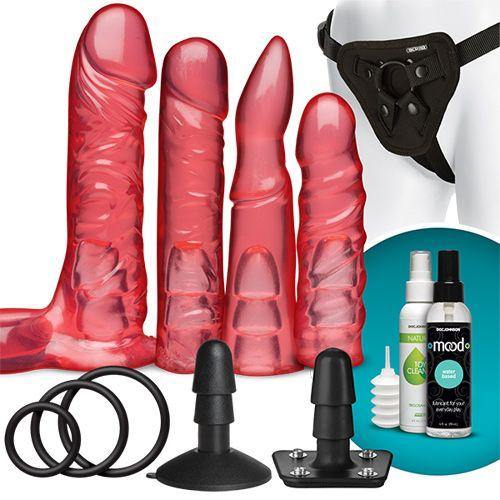 Crystal Jellies Strap-On Set | Pink | Vac-U-Lock - Boink Adult Boutique www.boinkmuskoka.com Canada