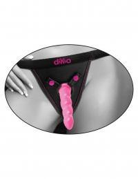 Dillio Perfect Fit Harness - Black/Pink - Boink Adult Boutique www.boinkmuskoka.com