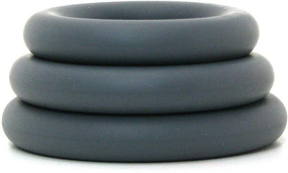 Doc Johnson - OptiMALE - 3 C-ring Set - Thick -Black or Slate - Curbside Pickup Options - Boink Adult Boutique www.boinkmuskoka.com
