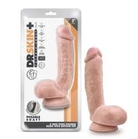 Dr. Skin Plus - 8 Inch Thick Poseable Dildo With Squeezable Balls - Boink Adult Boutique www.boinkmuskoka.com