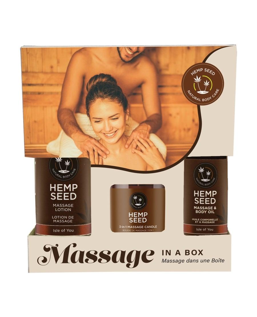 Earthly Body - Hemp Seed Massage in a Box Gift Set - Boink Adult Boutique www.boinkmuskoka.com