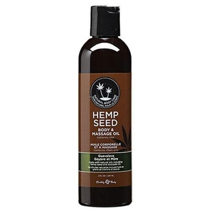 Earthly Body - Hemp Seed Massage Oil - 8oz - Various Scents - Boink Adult Boutique www.boinkmuskoka.com