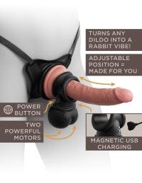 Elite Ultimate Vibrating Silicone Body Dock Kit with Remote/Vibrating Dildo/Swinging Balls by King Cock - Boink Adult Boutique www.boinkmuskoka.com Canada