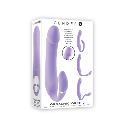 Orgasmic Orchid Bendable Vibe with Double Ended Powerful Vibration - Boink Adult Boutique www.boinkmuskoka.com