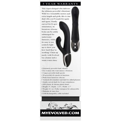 Extreme Rumble Rabbit Silicone Rechargeable Vibe - Black - Extremely Powerful - Boink Adult Boutique www.boinkmuskoka.com