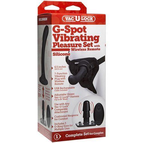 G-Spot Silicone Vibrating Strap-On Pleasure Set | Vac-U-Lock - Boink Adult Boutique www.boinkmuskoka.com Canada
