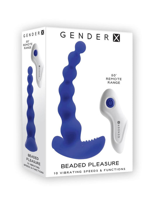 Gender X - Silicone Rechargeable Beaded Pleasure in Blue - Boink Adult Boutique www.boinkmuskoka.com