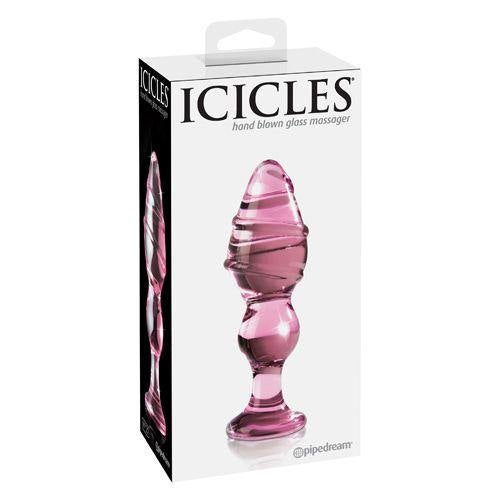 Icicles - No. 27 - Spiral Glass Butt Plug - Boink Adult Boutique www.boinkmuskoka.com