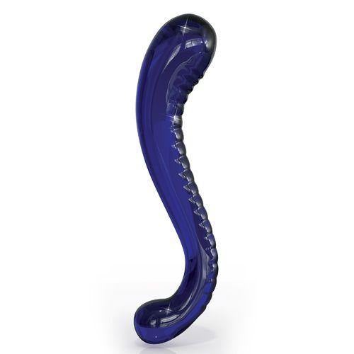 ICICLES - NO. 70 - 8.25 INCH HANDCRAFTED GLASS MASSAGER - BLUE - Boink Adult Boutique www.boinkmuskoka.com