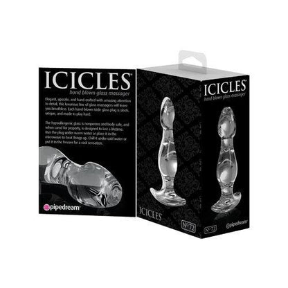 Icicles - No. 72 - 4.25 Inch Handcrafted Glass Anal Probe - Clear - Boink Adult Boutique www.boinkmuskoka.com