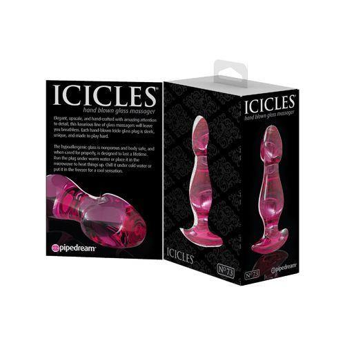 Icicles - No. 73 - 4.25 Inch Handcrafted Glass Anal Probe - Pink - Boink Adult Boutique www.boinkmuskoka.com