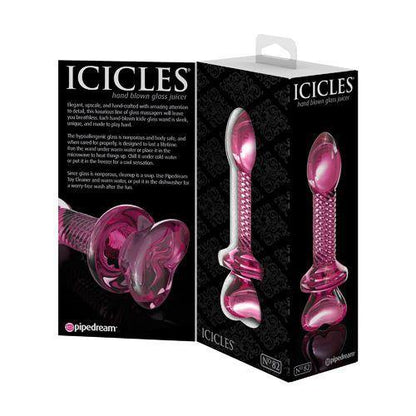 Icicles - No. 82 - 6 Inch Handcrafted Glass Anal Probe - Pink - Boink Adult Boutique www.boinkmuskoka.com