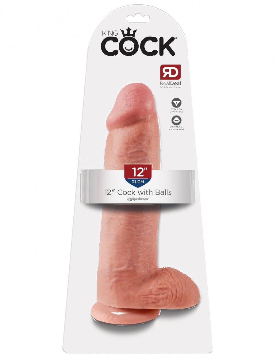 King Cock - Cock W/ Balls - Suction Cup Base & Harness Compatible - Multiple Colours & Sizes - Boink Adult Boutique www.boinkmuskoka.com