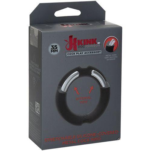 Kink - Silicone Covered Metal Cock Ring - 35mm - Boink Adult Boutique www.boinkmuskoka.com