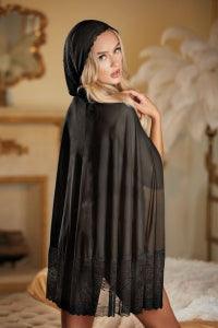 Lace and Mesh Cape with attached Waist Belt - 2 Sizes - Boink Adult Boutique www.boinkmuskoka.com