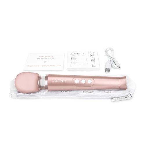 Le Wand Petite rechargeable Wand Massager - Rose Gold or Violet - Boink Adult Boutique www.boinkmuskoka.com