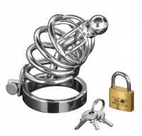 Master Series Asylum 4 Ring Locking Chastity Cage - Boink Adult Boutique www.boinkmuskoka.com