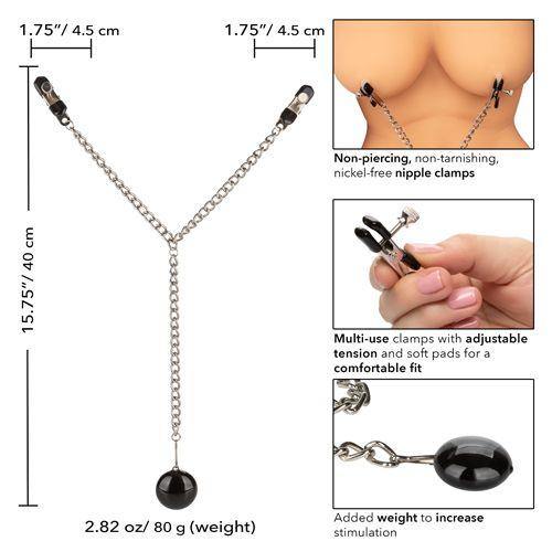 Nipple Play Weighted Disc Nipple Clamps - Boink Adult Boutique www.boinkmuskoka.com