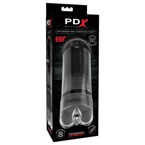 PDX Elite Extender PRO Vibrating PUMP - CLEAR - Boink Adult Boutique www.boinkmuskoka.com