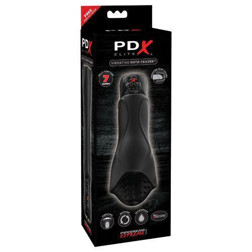 PDX Elite Waterproof Vibrating 7 Function Roto-Teazer - Black - Boink Adult Boutique www.boinkmuskoka.com